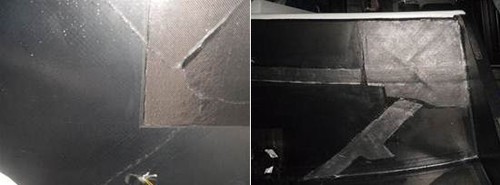 Pictures of damage and repair - Barcelona World Race 2011 © DCR2